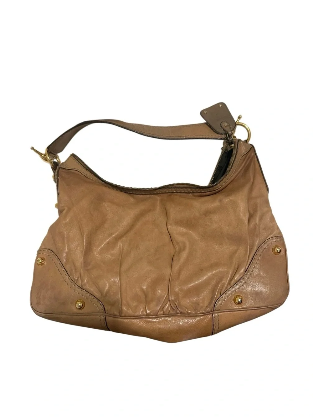 Classic Tan Leather Shoulder Bag - Women - Picture 2 of 12